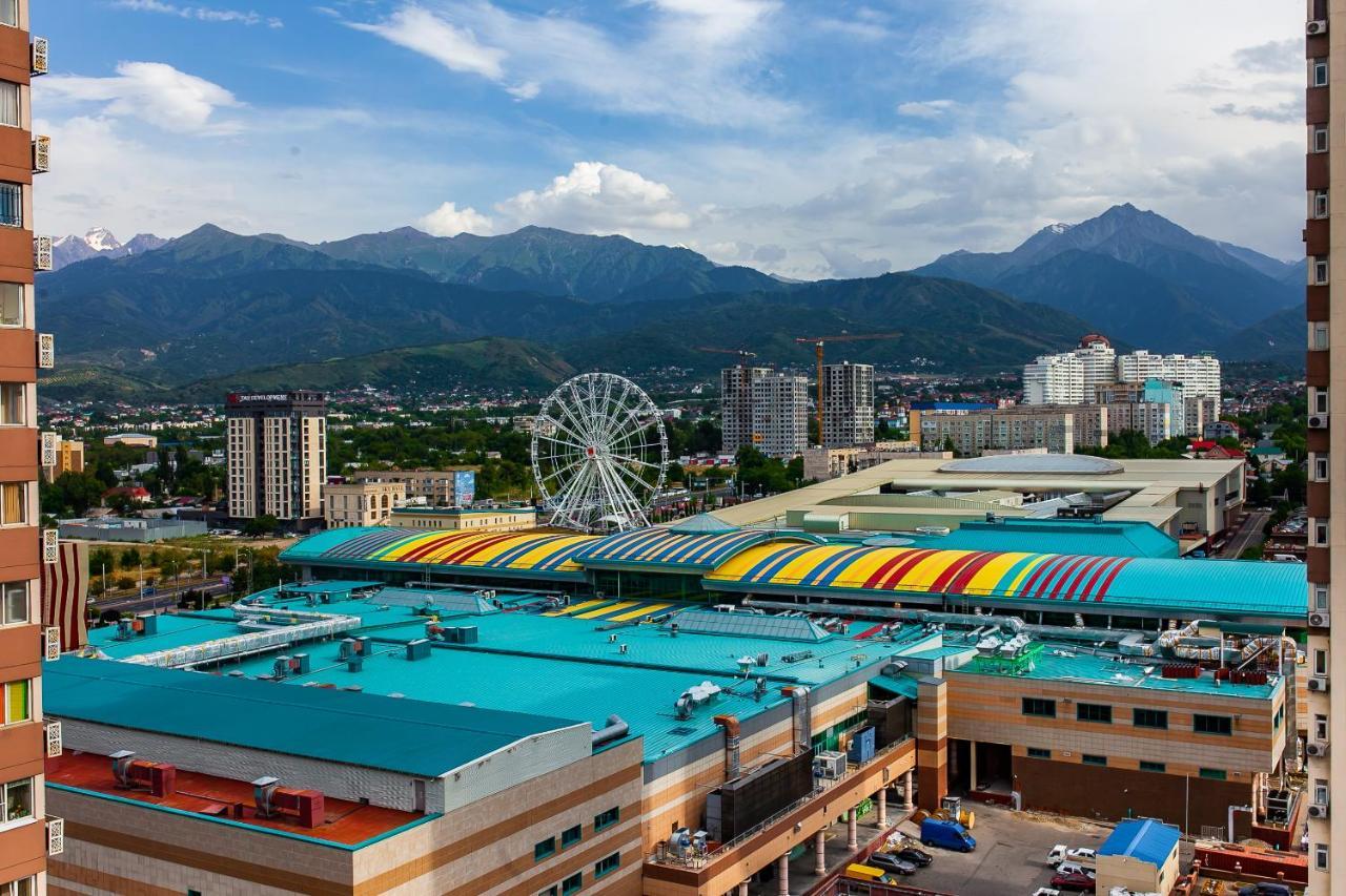 2 Ком Студия На 18 Этаже С Панорамным Видом На Горы В Жк Мега Тауер Almaty Exterior foto
