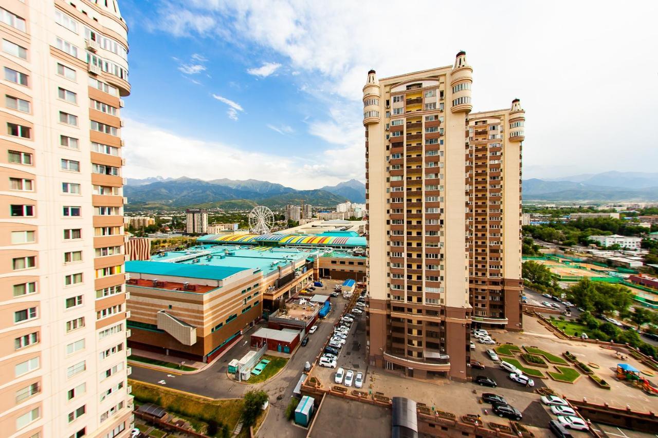 2 Ком Студия На 18 Этаже С Панорамным Видом На Горы В Жк Мега Тауер Almaty Exterior foto