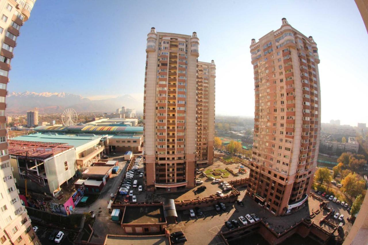 2 Ком Студия На 18 Этаже С Панорамным Видом На Горы В Жк Мега Тауер Almaty Exterior foto